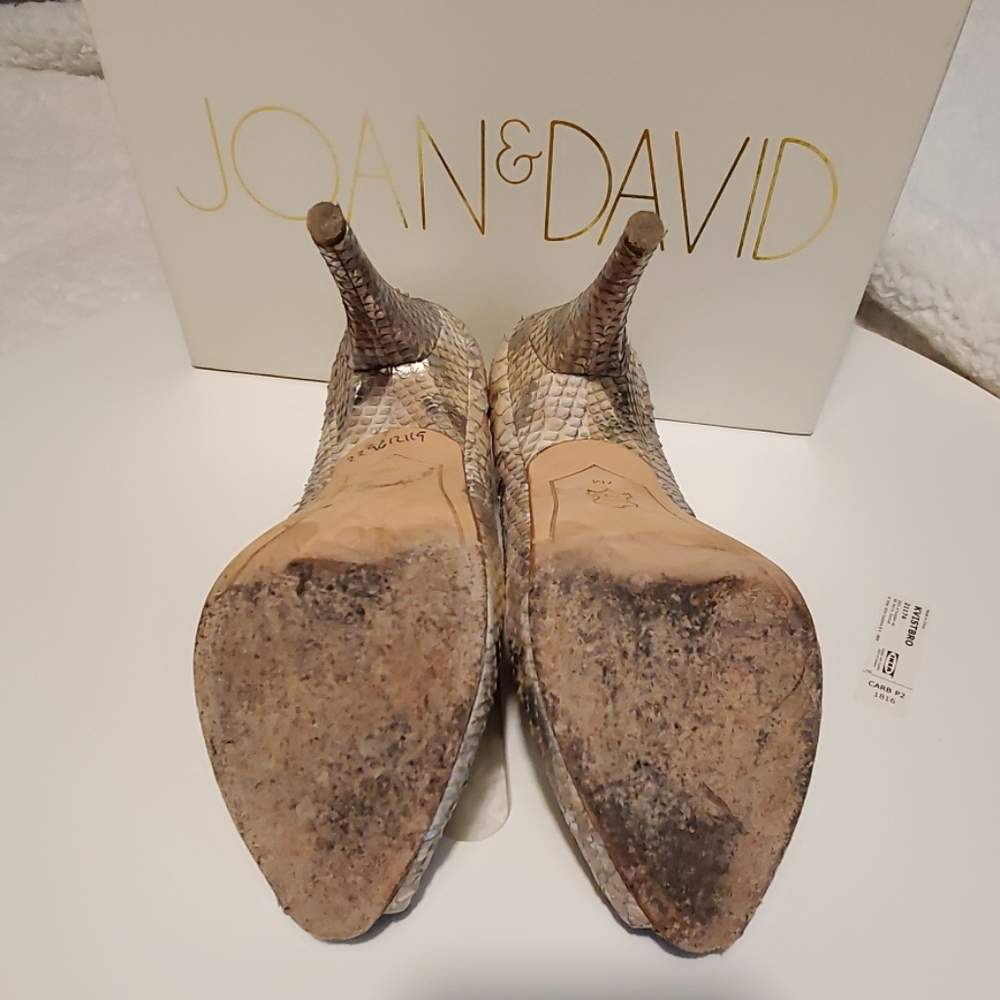 Joan & David Dafelicita Snake Python Peep Toe - image 4
